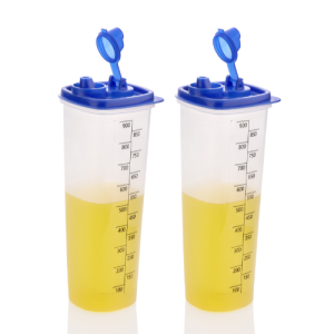 2 Mech Oil Dispenser Bottles with Measuring Scale – Pack of 2 – 900ml Each